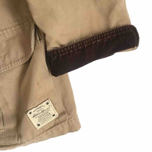 VTG Eddie Bauer Jacket Mens L Chore Barn Field Coat Plaid Lined Corduroy Cuff - Picture 6 of 15